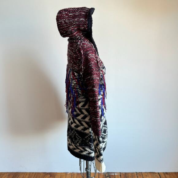 ISABEL MARANT + H&M Hooded Wool blend Knit Zip-up Cardigan Sweater - Picture 4 of 10